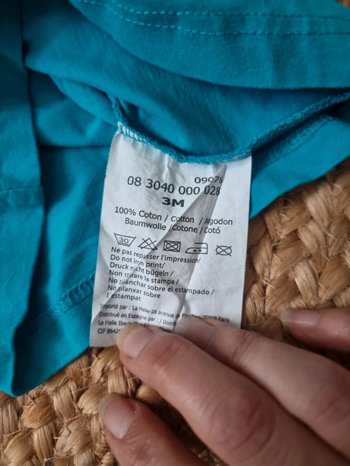 Tee-shirt manches longues bleu kimboloo - photo numéro 4