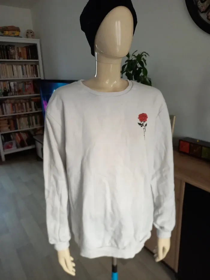 Pull blanc femme L - photo numéro 12