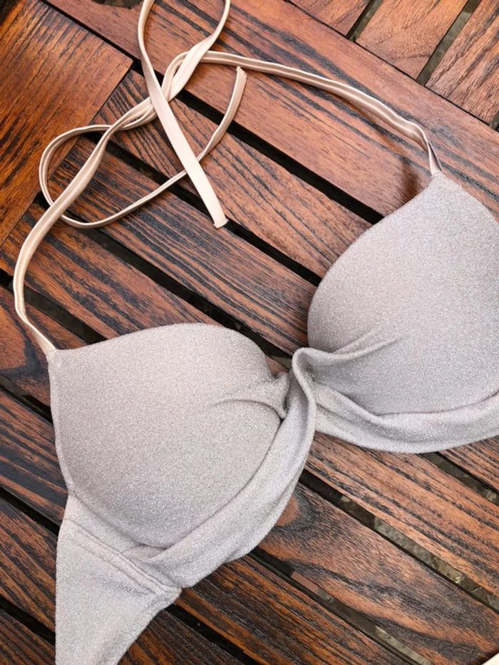 Haut de maillot de bain pailleté