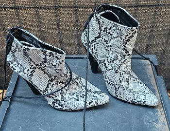 🪷bottines a talons motif serpent