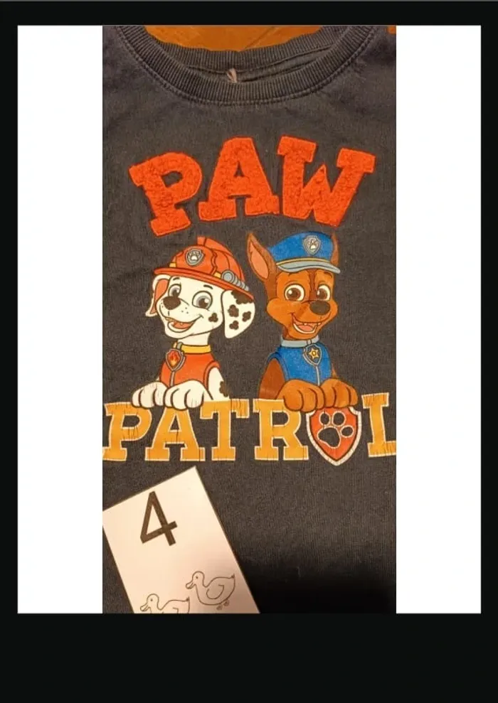 Tee shirt manche longue 4 ans paw patrol - photo numéro 2