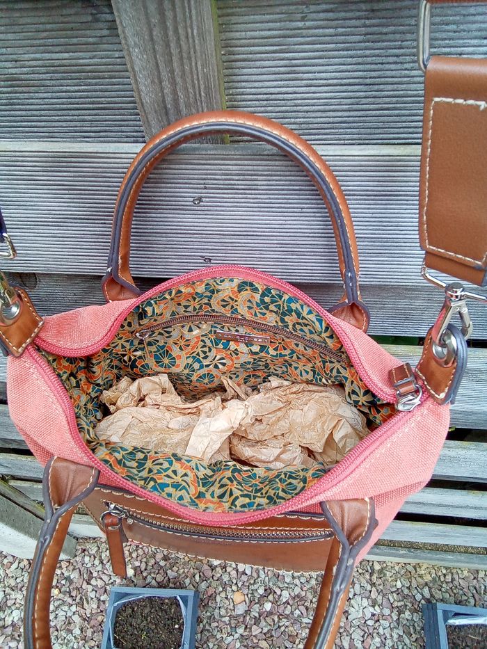 Sac a mains et bandoulière orange  - David Jones - photo numéro 3