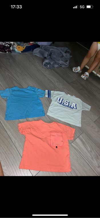 Lot 3 tee shirts 86 cm Zara