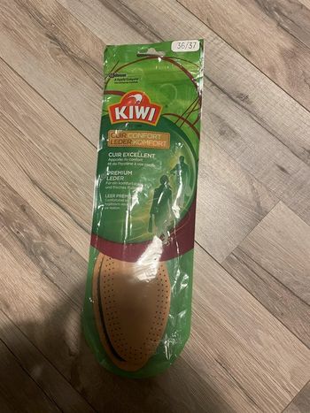 Semelles cuir confort kiwi  36/37, neuves
