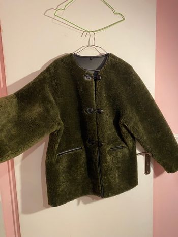 Manteau polaire fausse fourrure kaki - Mango - Taille XL - Neuf sans étiquette