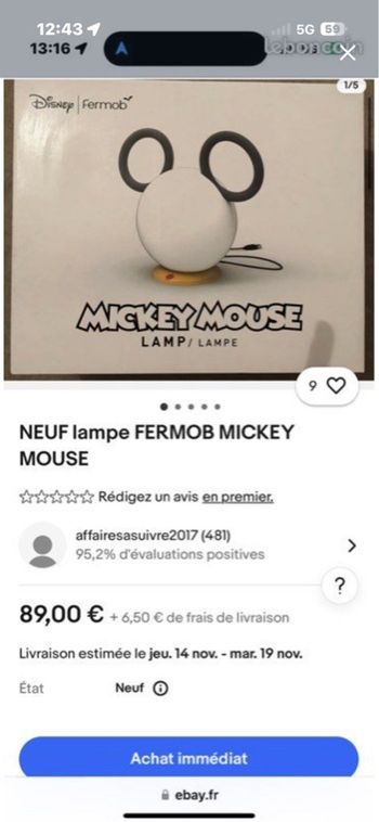 Lampe Disney