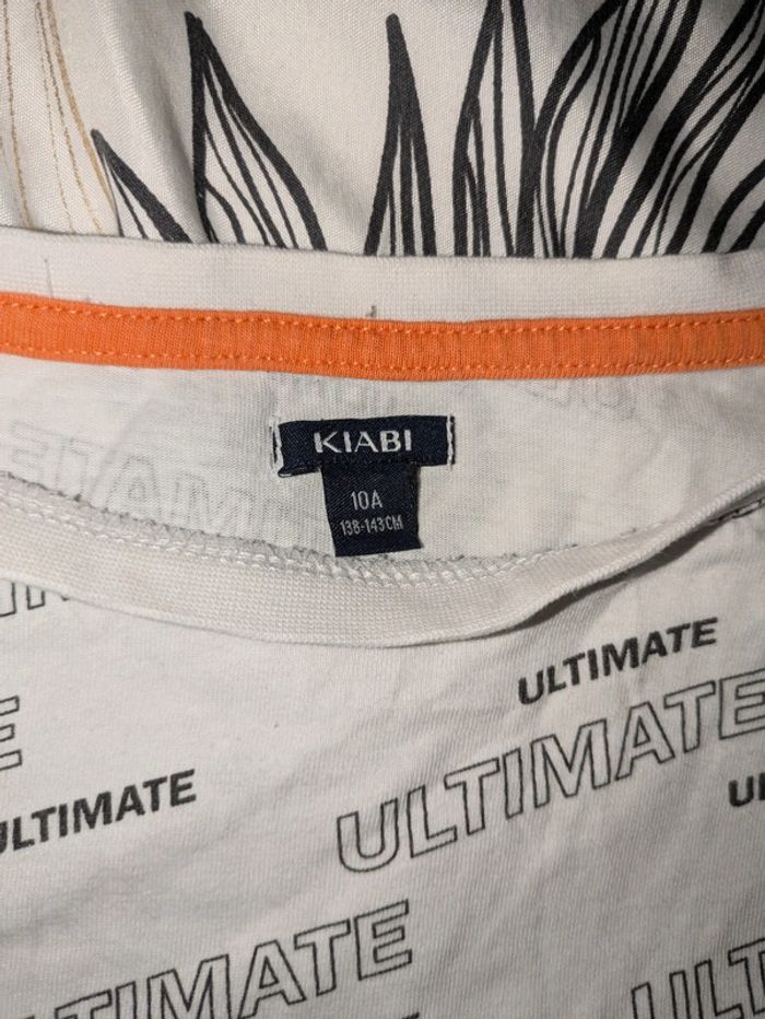 T-shirt blanc écritures ultimate Kiabi 10ans - photo numéro 3