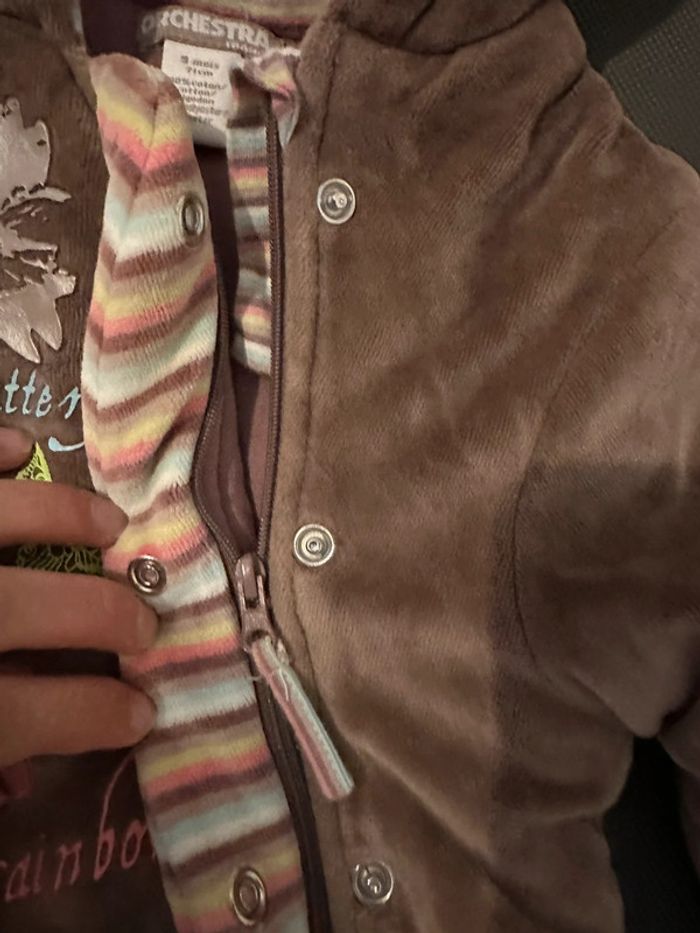 Pilot 3 en 1 marron imprimée à fleurs bébé fille 9 mois Orchestra - photo numéro 5