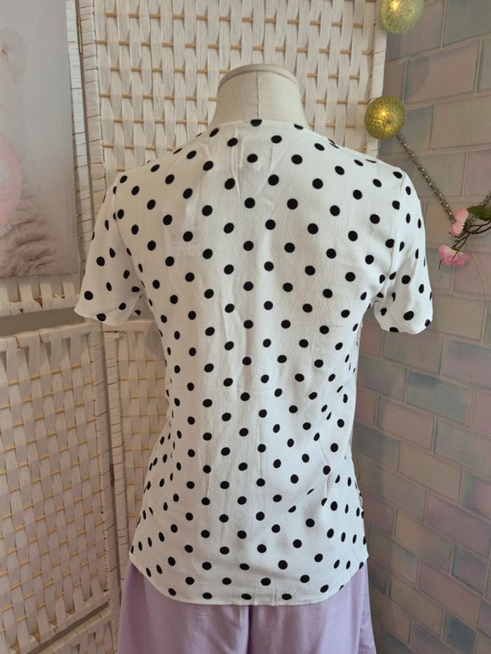 💕joli top polka dot rétro Karl marc John femme TS / 36💕 - photo numéro 4