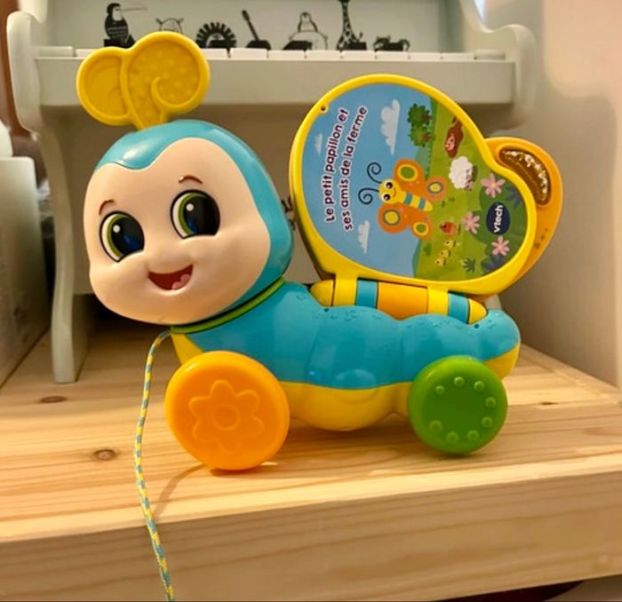 VTech - Rouli Livre Papillon – Jouet Musical et Livre Bébé/de 9 Mois à 3 Ans – Version FR