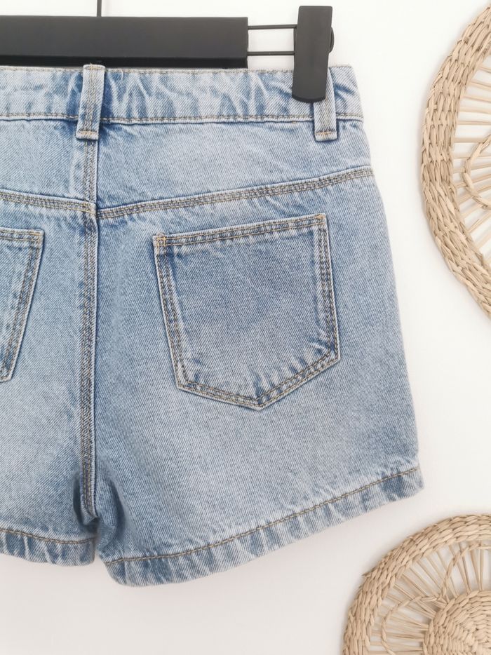 Short en jean délavé à strass Gémo 10 Ans - photo numéro 6