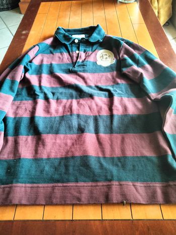 Polo manches longues bicolore en 14 ans racing 1882