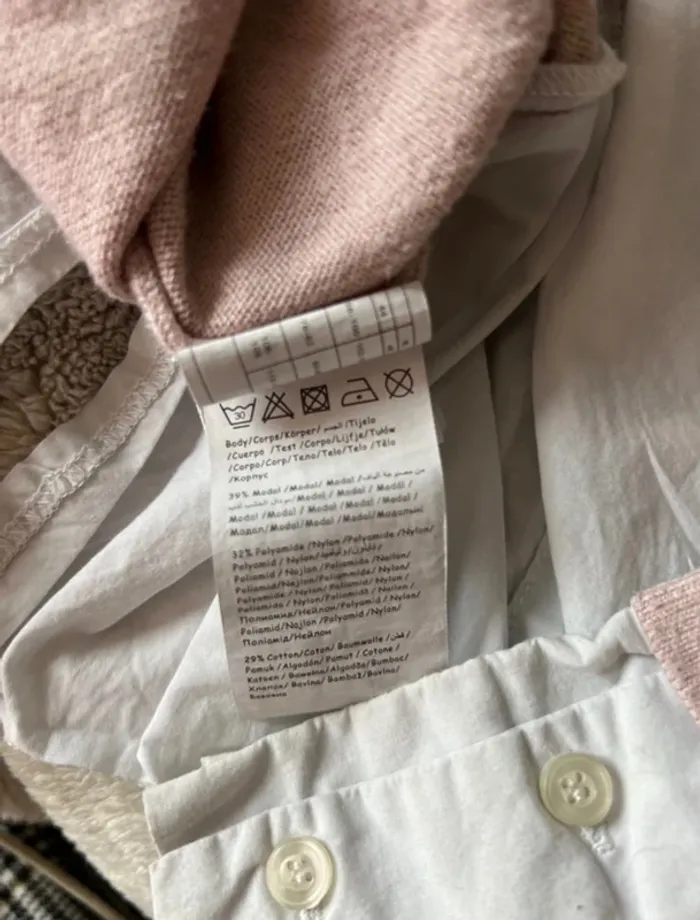 Lot deux pull chemise rose et gris mignon - photo numéro 14