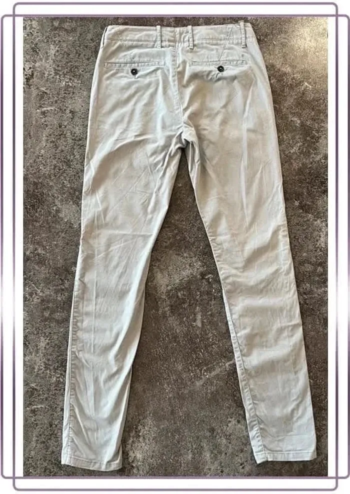 Chino gris homme Jules taille 38 Slim Men gray chinos Graue Chinos Herren Pantaloni chino grigi uomo - photo numéro 2