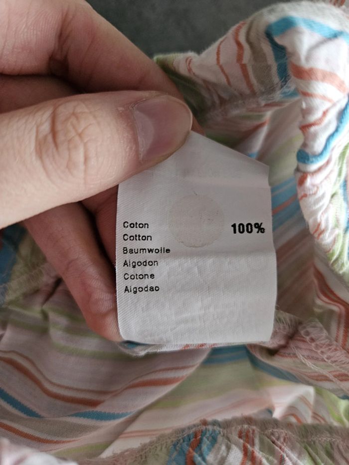 Short élastiqué bébé - Taille 36 mois (94cm) - Snoopy - Multicolore pastel - photo numéro 6