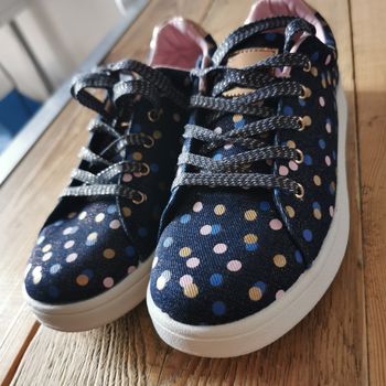 Baskets marine à pois taille 35