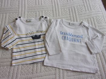 lot de 2 tee shirt manches longues Tape à l'oeil taille 3 mois