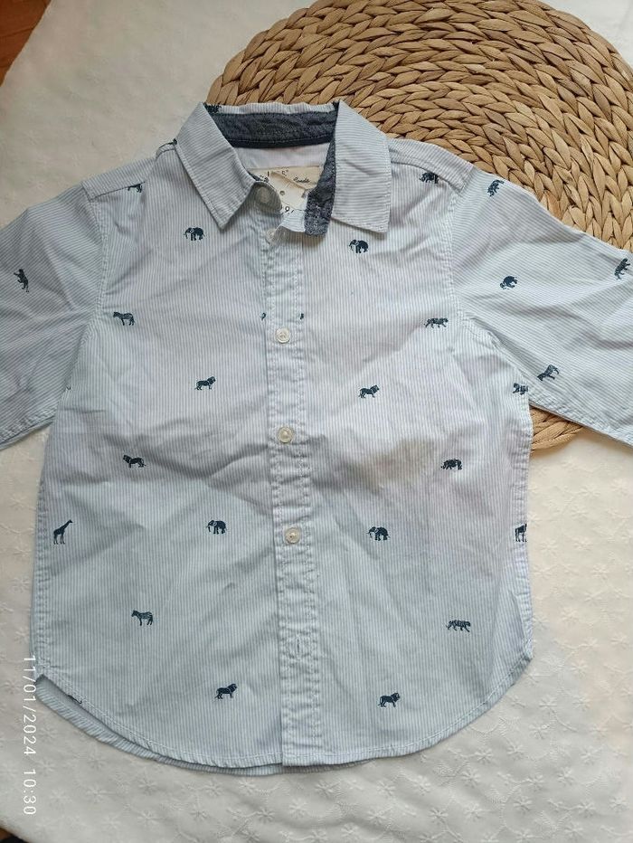 Chemise H&M manches longues 2-3 ans neuve