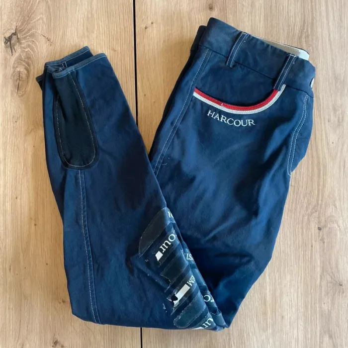 Pantalon Harcour  – Gros  Grip –  Taille  38 – Bleu  Marine  et  Liseret Rouge –  Bon état