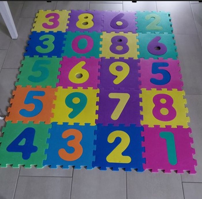20 Dalles mousse chiffre puzzle - photo numéro 6