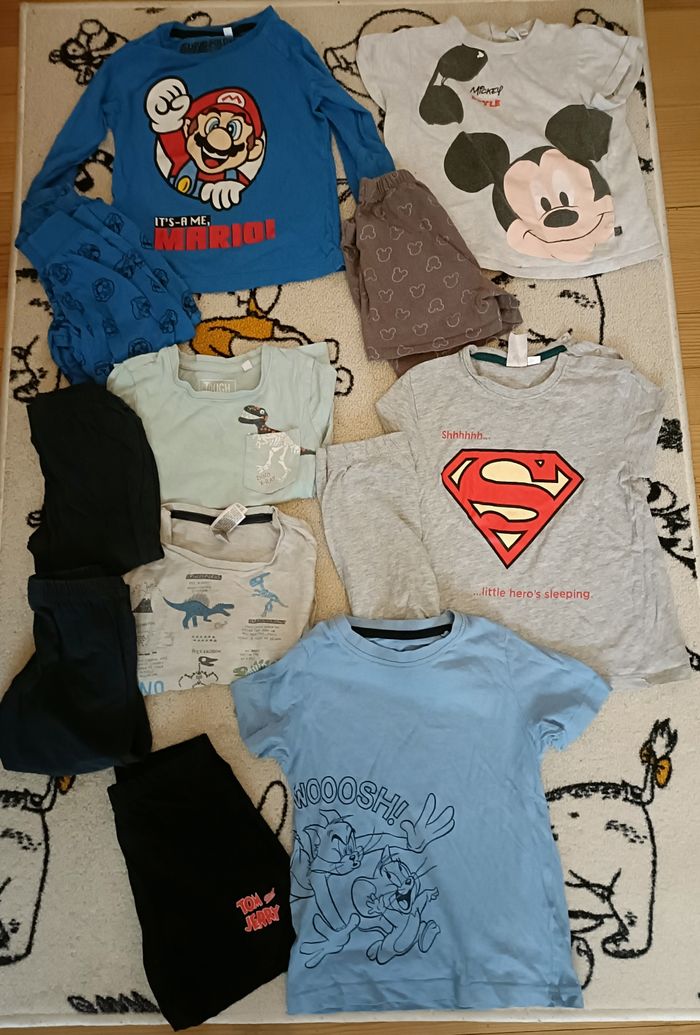 Lot 6 pyjamas 3ans été garçon