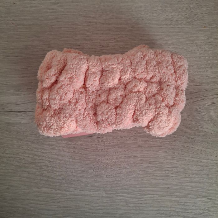 Bandeau rose pour femme - très doux avec nœud pour soins visage - NEUF avec étiquette - photo numéro 5