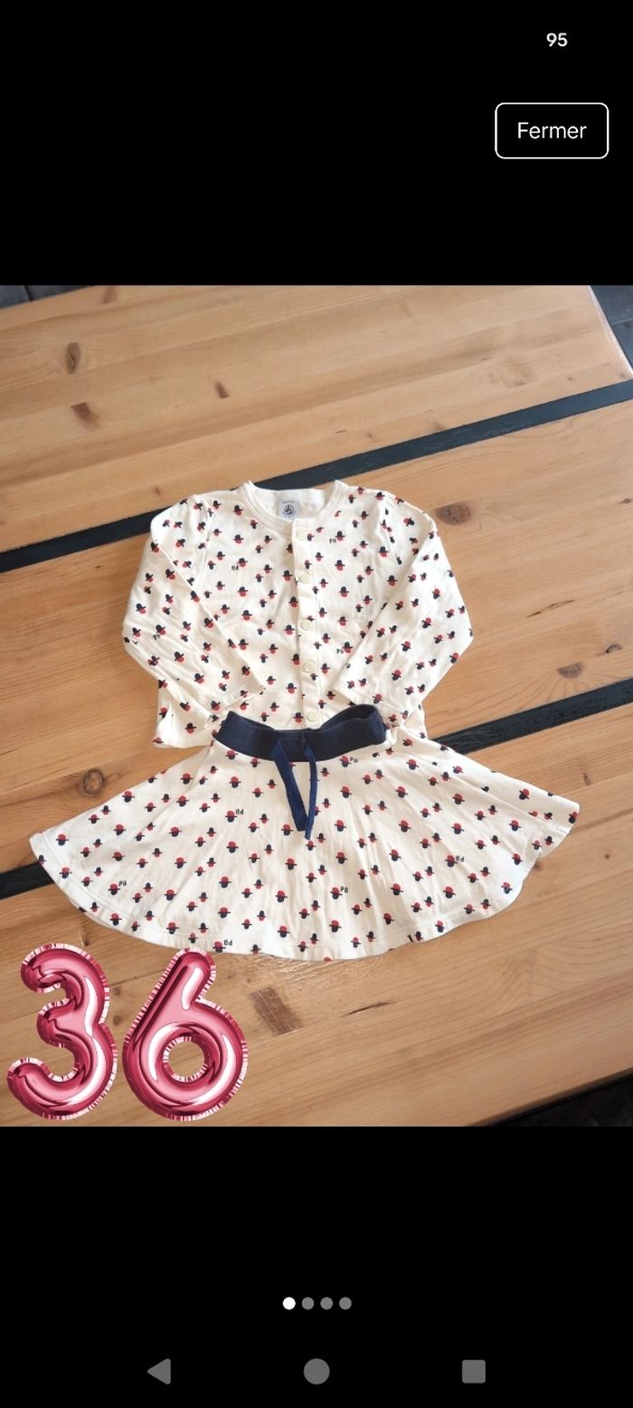 Ensemble jupe et veste 36 mois Petit Bateau