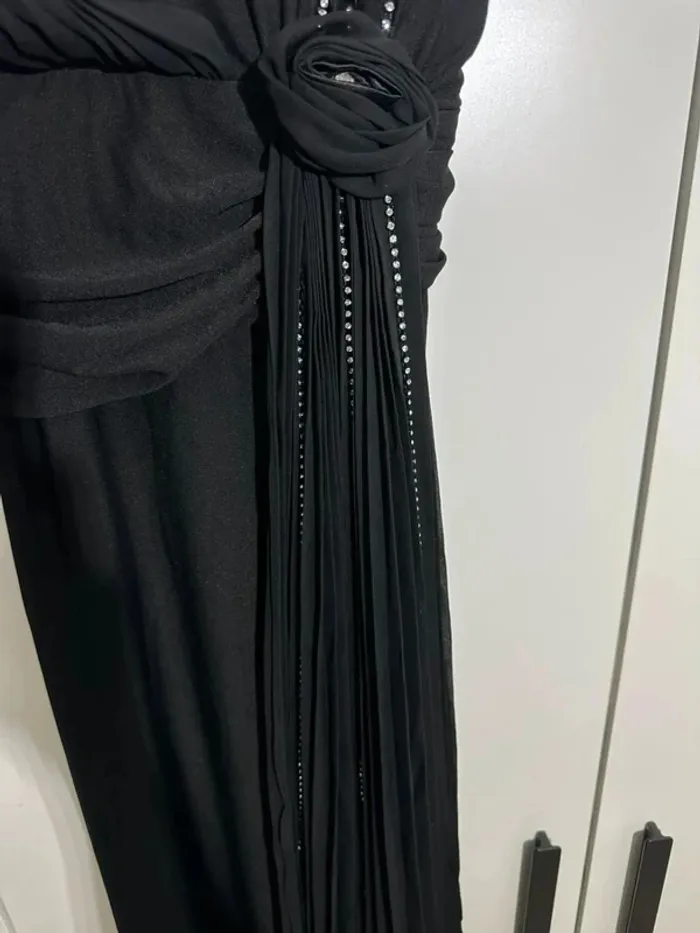 Robe noire longue pour soirée chic Taille S - photo numéro 4