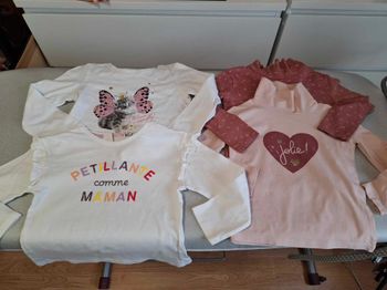 Lot de 4 jolis sweats/pulls fille 3/4 ans Vertbaudet In Extenso Gémo excellent état