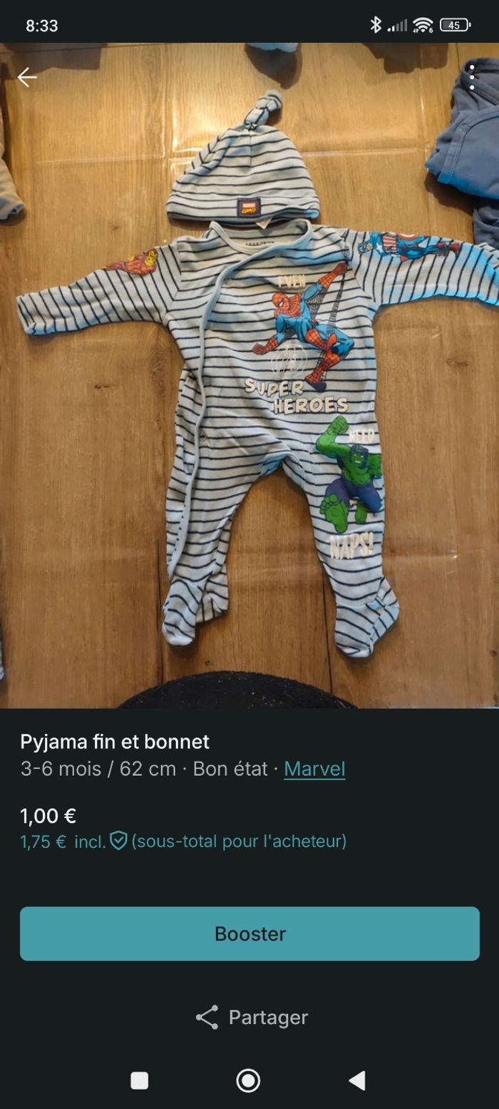 Pyjama fin