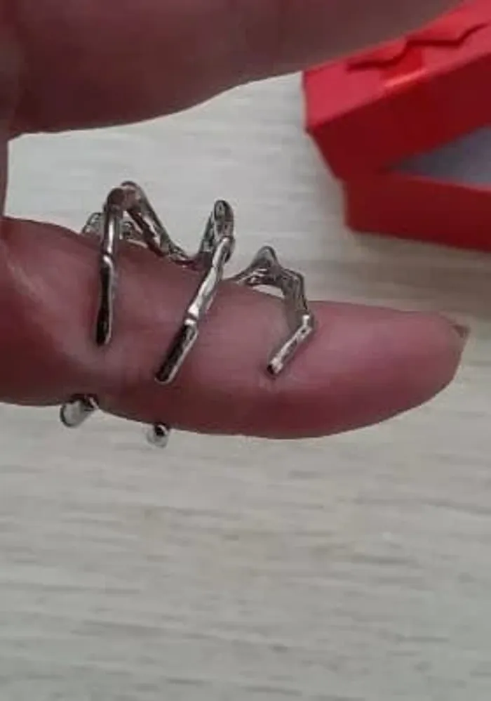 Bague Araignée, couleur Noire ou Argentée, style Gothique, réglables - photo numéro 8