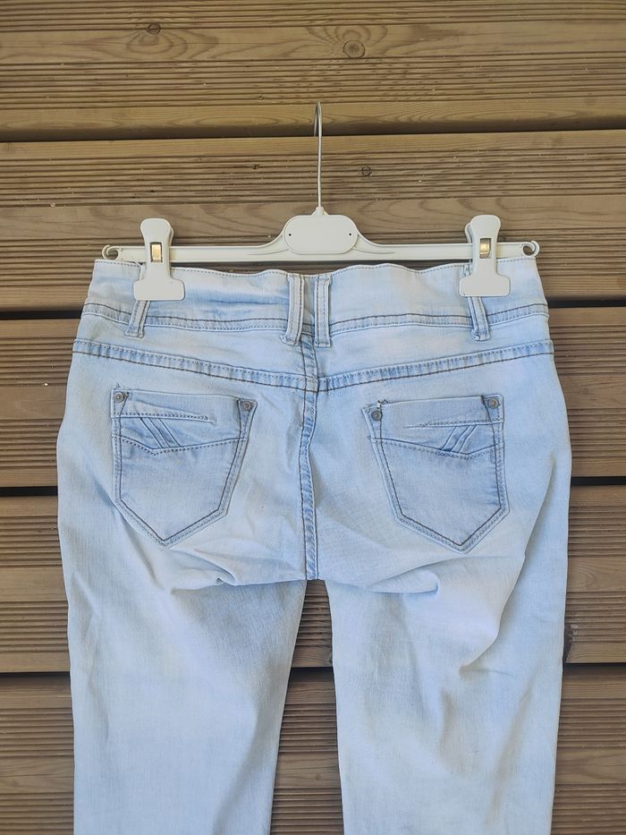 Jean Troué Bleu Clair Femme – Taille S/36  – Coupe Skinny – Look Tendance Y2K - photo numéro 8