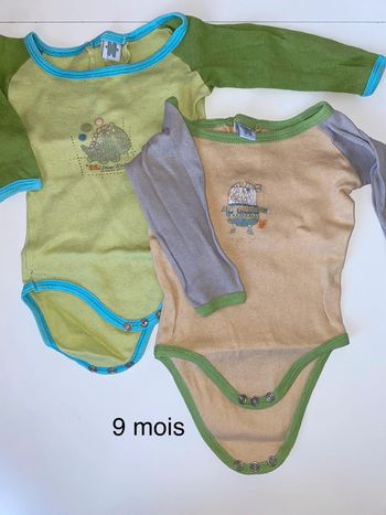 Lot bodies 9 mois