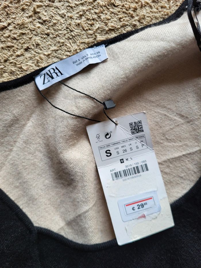 Robe moulante en maille noire très douce Zara neuve avec étiquette - photo numéro 12