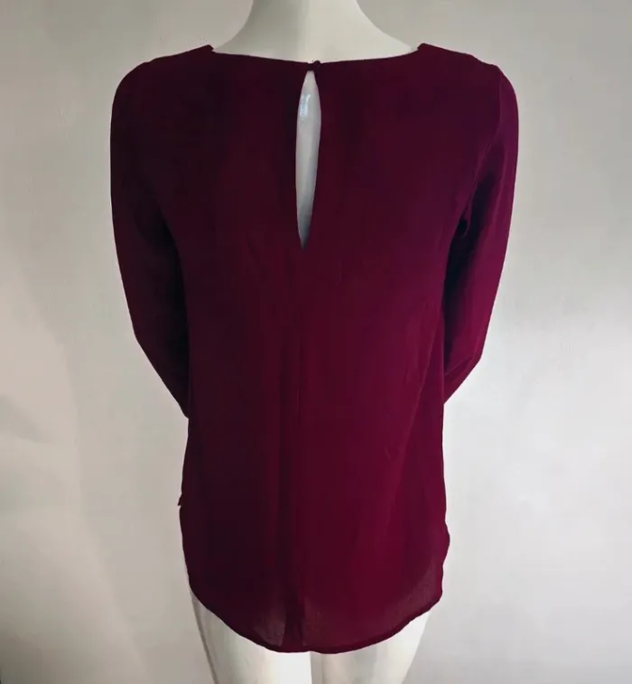 Blouse bordeaux taille 34 neuf 👕 - photo numéro 3