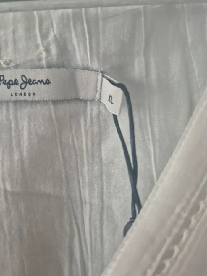 Robe blanche a longues manches pépé jeans taille 42 - photo numéro 6