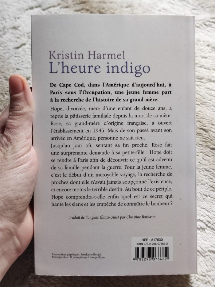L'heure indigo de Kristen harmel - photo numéro 2