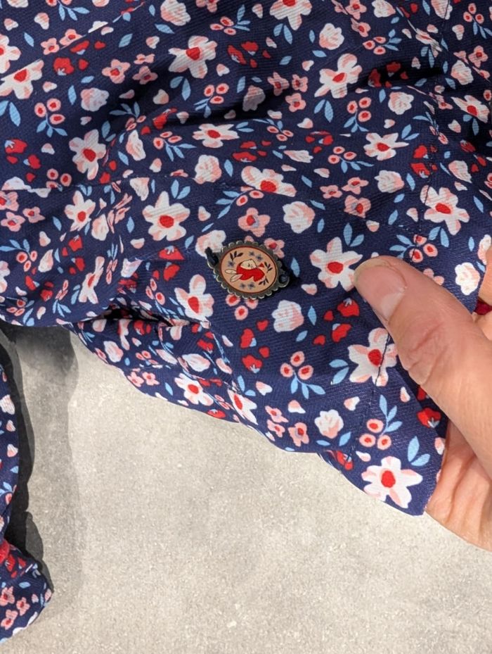 Blouson fleur 9 mois sergent major avec doublure - photo numéro 5