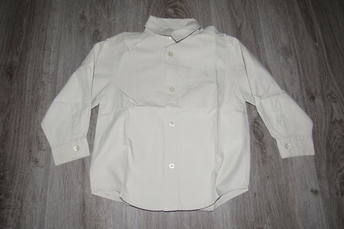 CHEMISE ML BEIGE GARÇON "OKAÏDI" - 3 ANS - n°01 - photo numéro 2