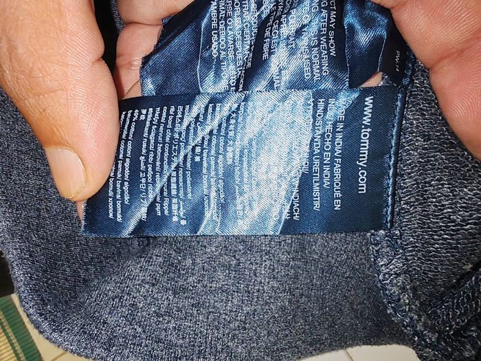 Pull Tommy Jeans vintage (2017), L, bleu chiné. - photo numéro 7