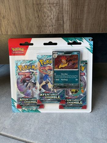 Carte Pokémon Tripack Pokémon EV9 – Aventures Ensemble écarlate et violet Scellé – FR