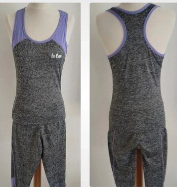 Ensemble de sport legging débardeur gris Lee Cooper taille 36 -38