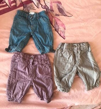 3 Pantalons filles doublés