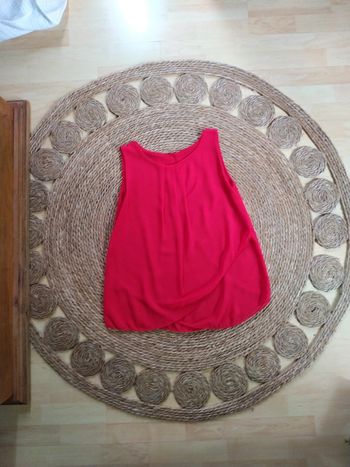 Top rouge en voile taille M
