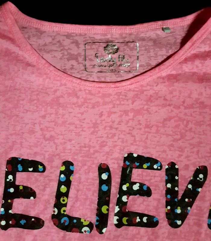 Tee shirt fashion rose - photo numéro 2