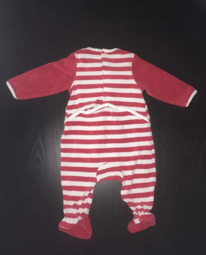 Pyjama velours rouge et blanc Orchestra - photo numéro 2