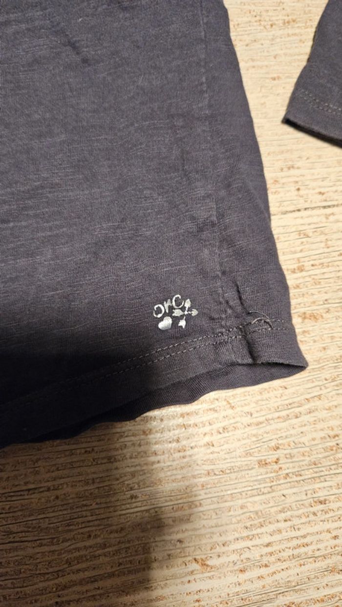 T shirt gris foncé manches longues, Orchestra, 6 ans, nickel - photo numéro 4