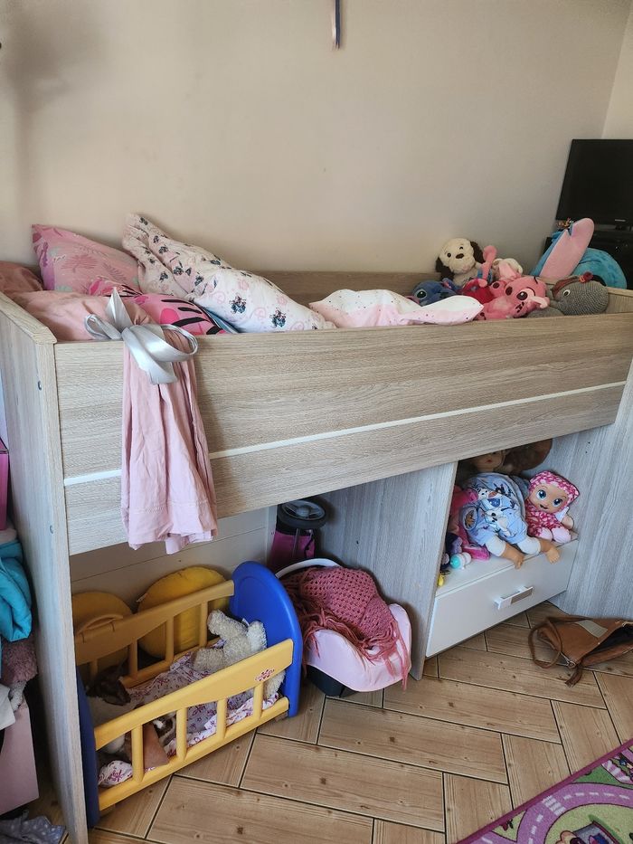 Lit enfant avec bureau plus sommier - photo numéro 3