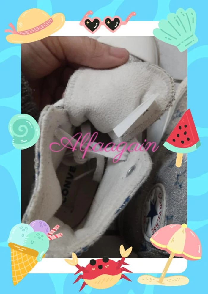 Baskets converse all star argentées 31 - photo numéro 11