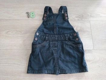 Robe salopette Jean Kiabi 18 mois